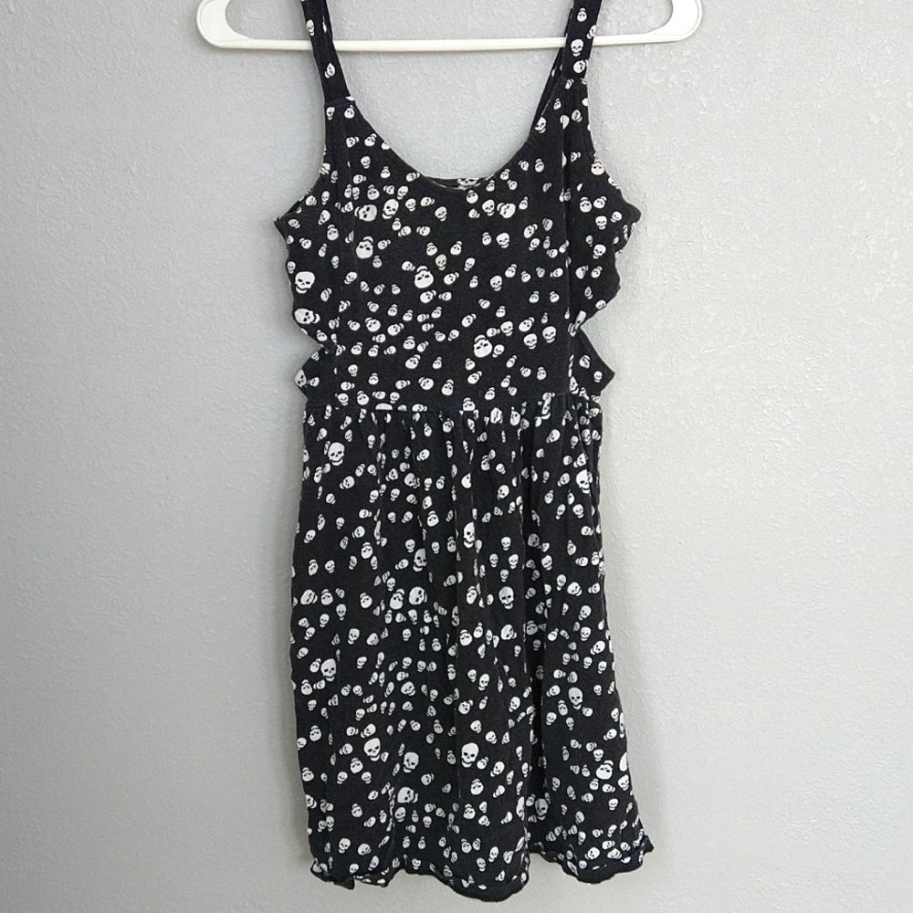Derek Hart skull dress with side cutouts